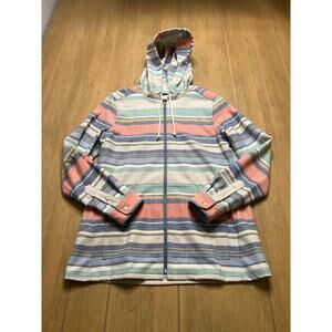 Pendleton Women’s Size Medium Boyfriend 100% Virgin Wool Full Zip Hoodie Striped